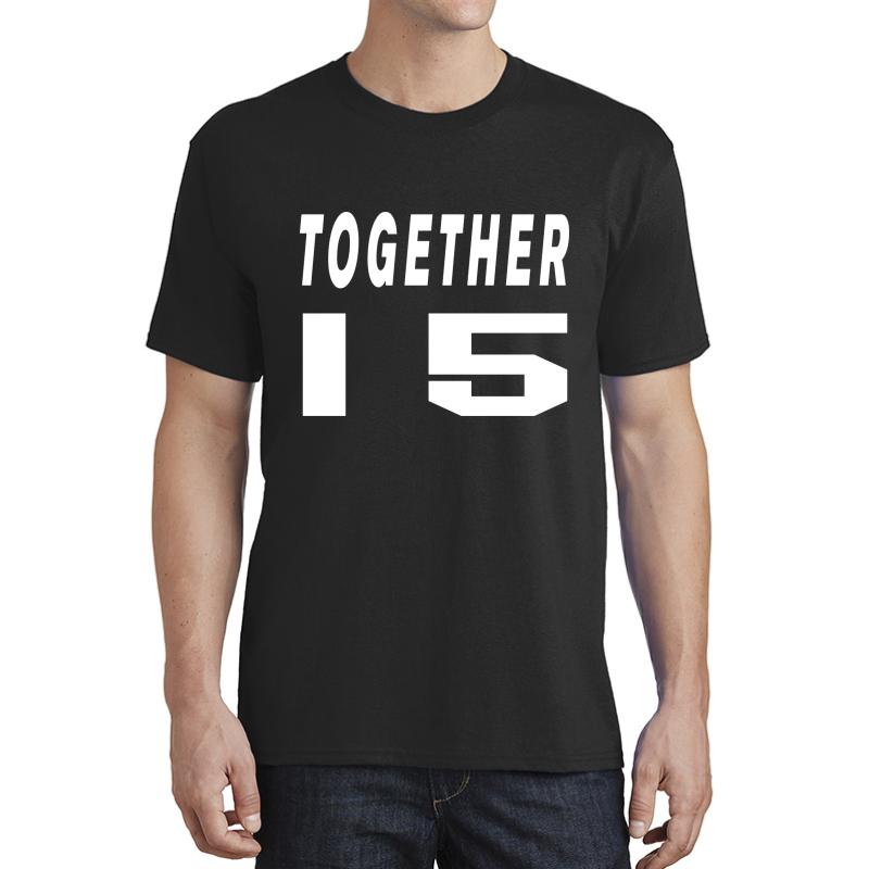 15 Year Anniversary Gift For Him Unisex T-Shirt Men Black