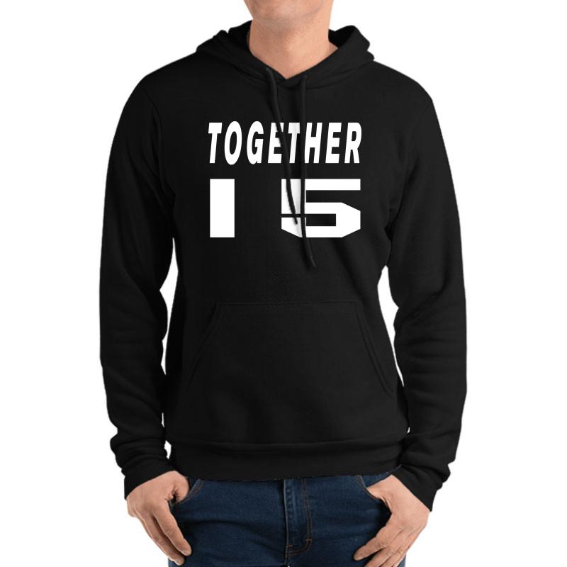 15 Year Anniversary Gift For Him Unisex Hooded Sweatshirt Men Black