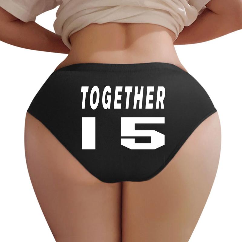 15 Year Anniversary Gift For Him Women Underwear Panties Women Black