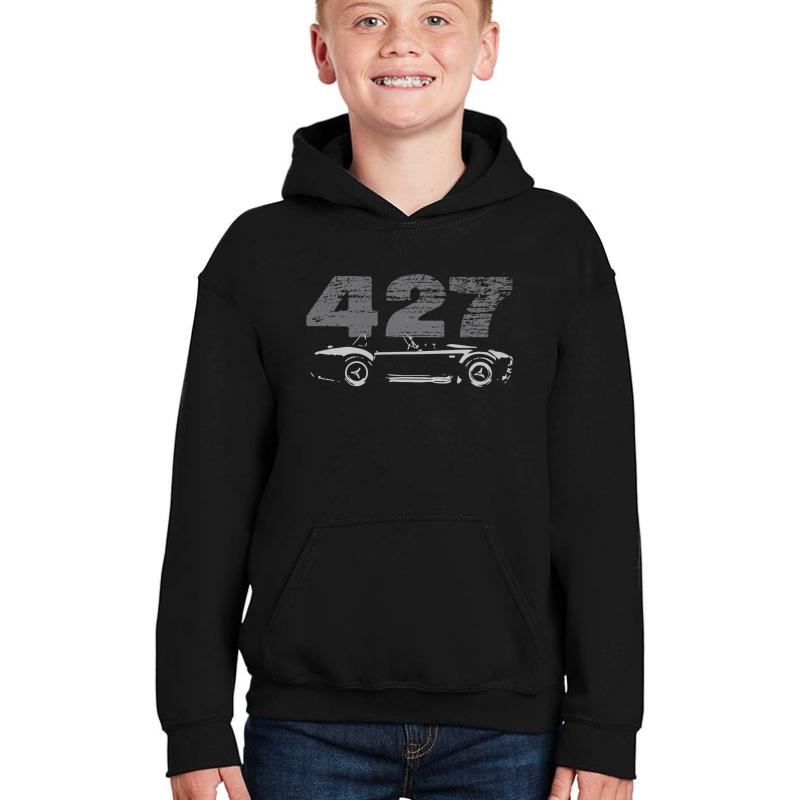 1966 Shelby Cobra 427 Super Snake Youth Hooded Sweatshirt Boy Black