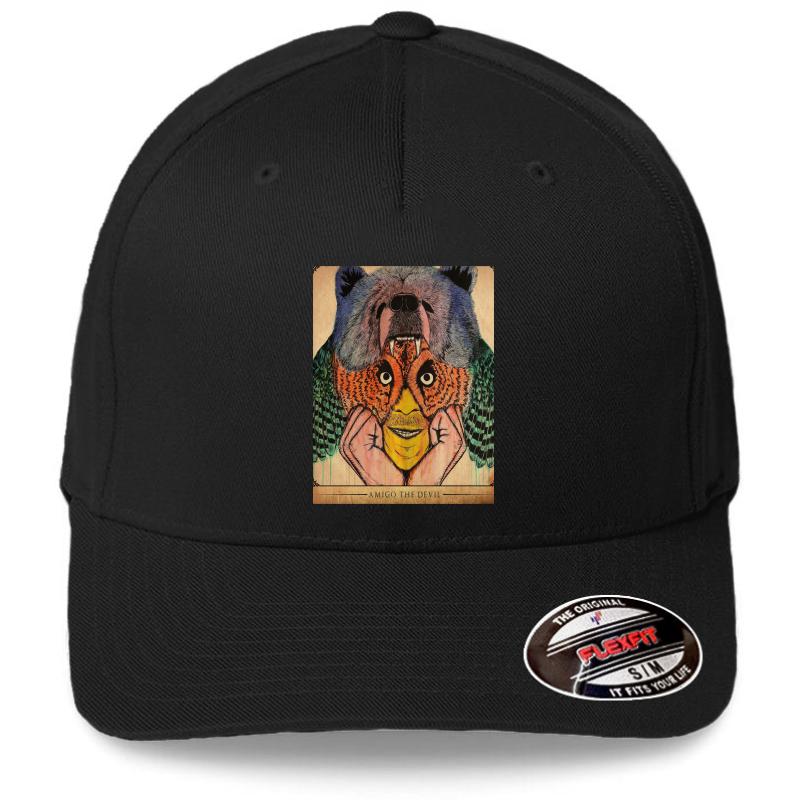 Amigo The Devil Flexfit Baseball Cap  Black