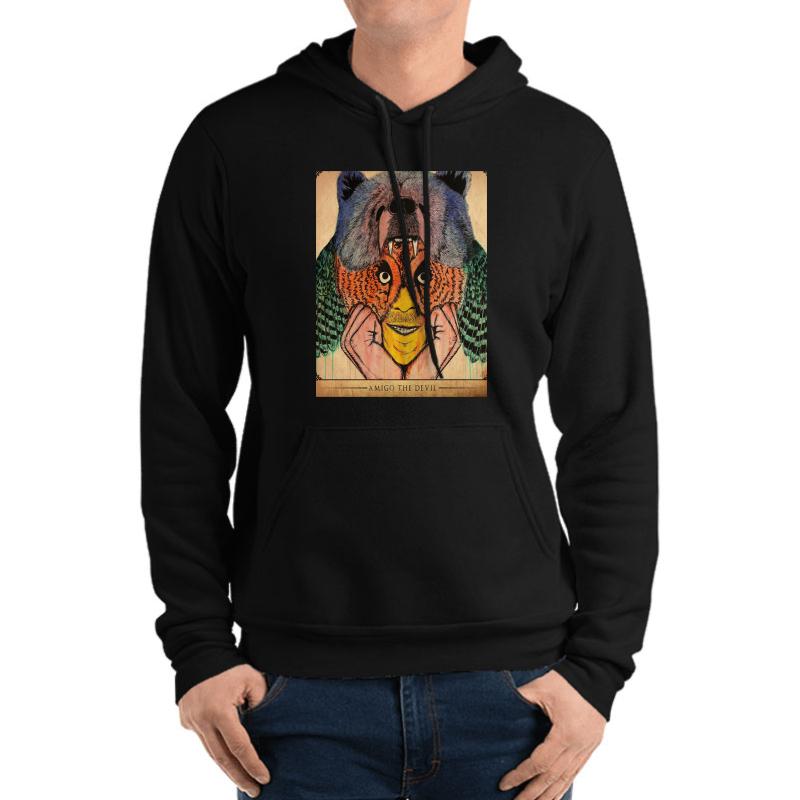 Amigo The Devil Unisex Hooded Sweatshirt Men Black