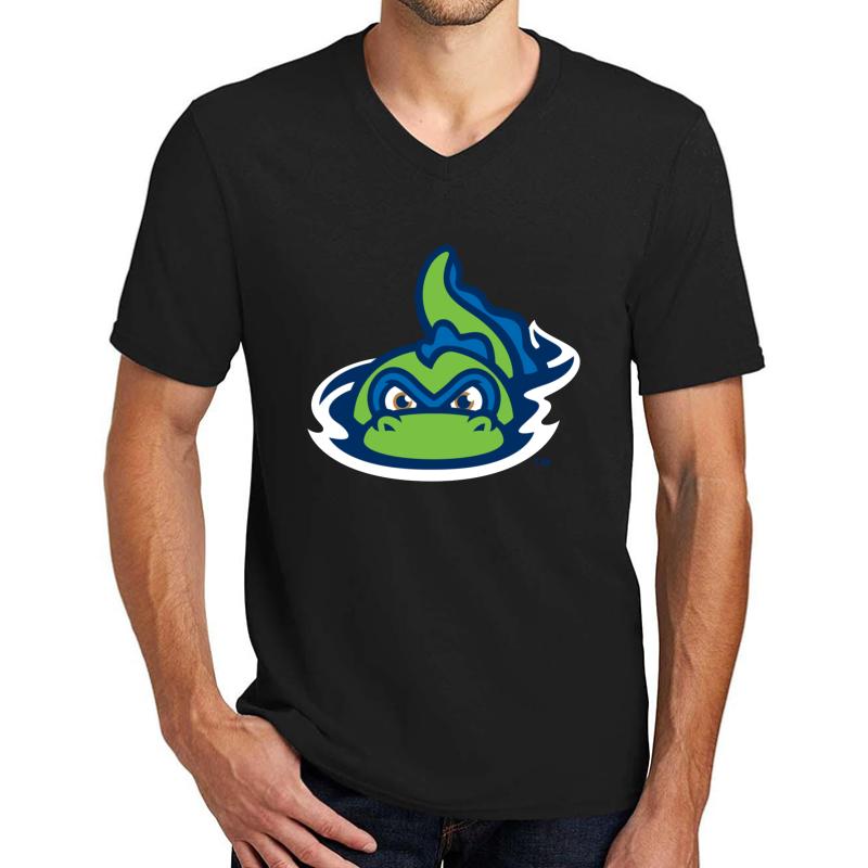 Vermont Lake Monsters Unisex V-Neck T-Shirt Men Black