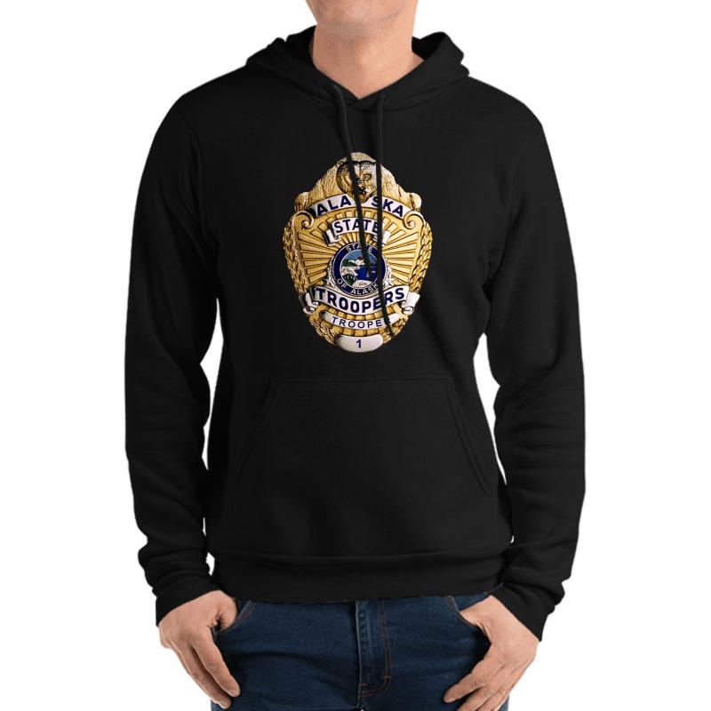 Alaska State Troopers Badge Unisex Hooded Sweatshirt Men Black