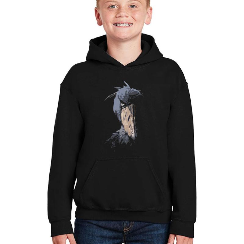 The Shoebill Human Costume Design Youth Hooded Sweatshirt Boy Black