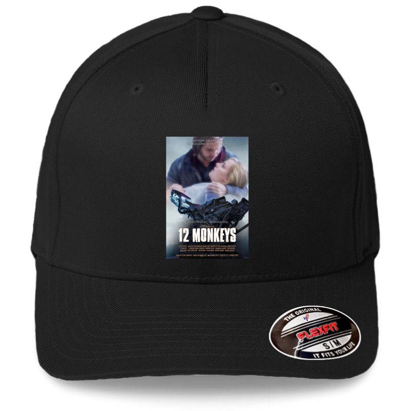 12 Monkeys Movie Flexfit Baseball Cap  Black