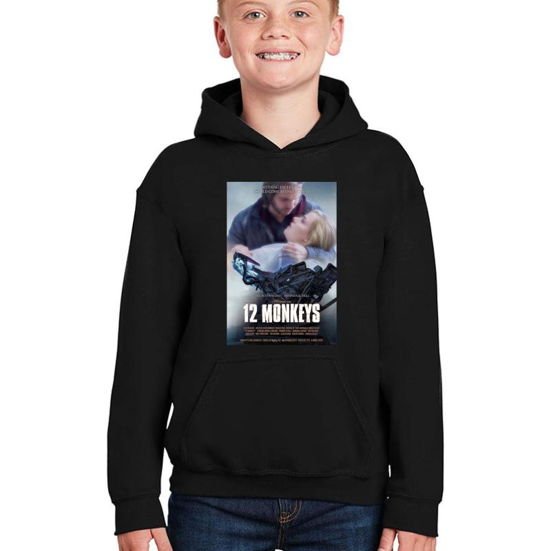 12 Monkeys Movie Youth Hooded Sweatshirt Boy Black