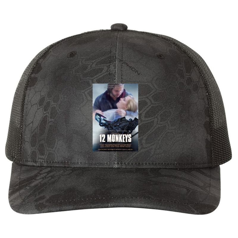 12 Monkeys Movie Richardson Premium Trucker Snapback Cap  Kryptek Typhon Black