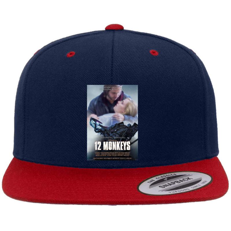 12 Monkeys Movie Premium Flat Bill Snapback Cap  Navy