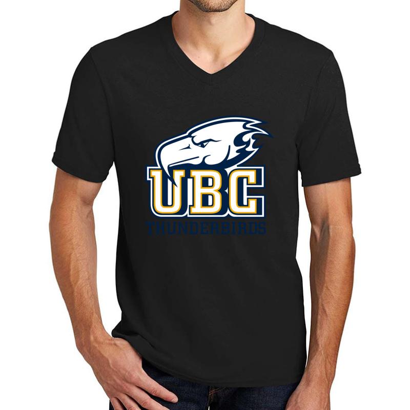 Ubc Thunderbirds Unisex V-Neck T-Shirt Men Black