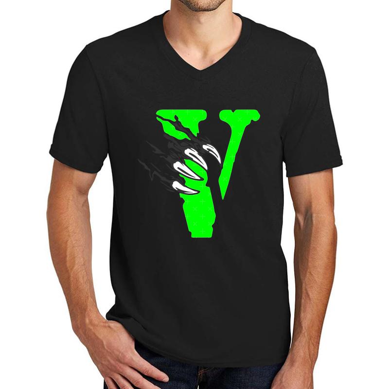 Vlone Claws Unisex V-Neck T-Shirt Men Black