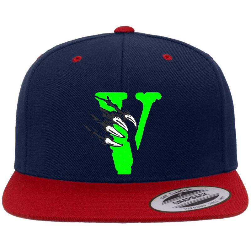 Vlone Claws Premium Flat Bill Snapback Cap  Navy