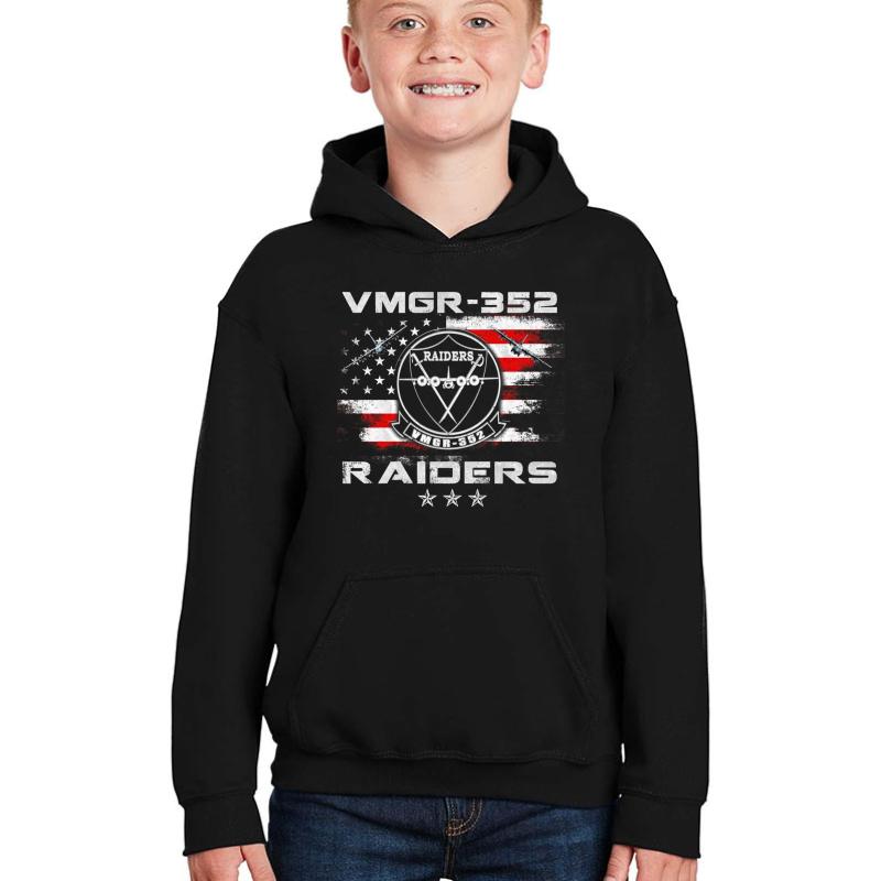 Vmgr-352 Raiders Youth Hooded Sweatshirt Boy Black