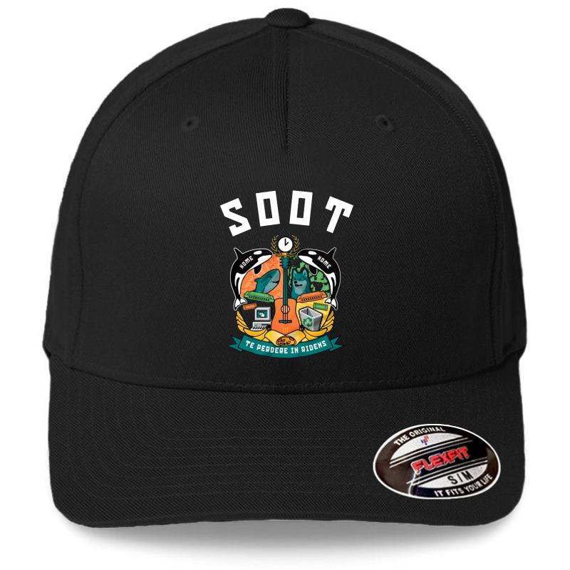 Wilbur Soot College Flexfit Baseball Cap  Black