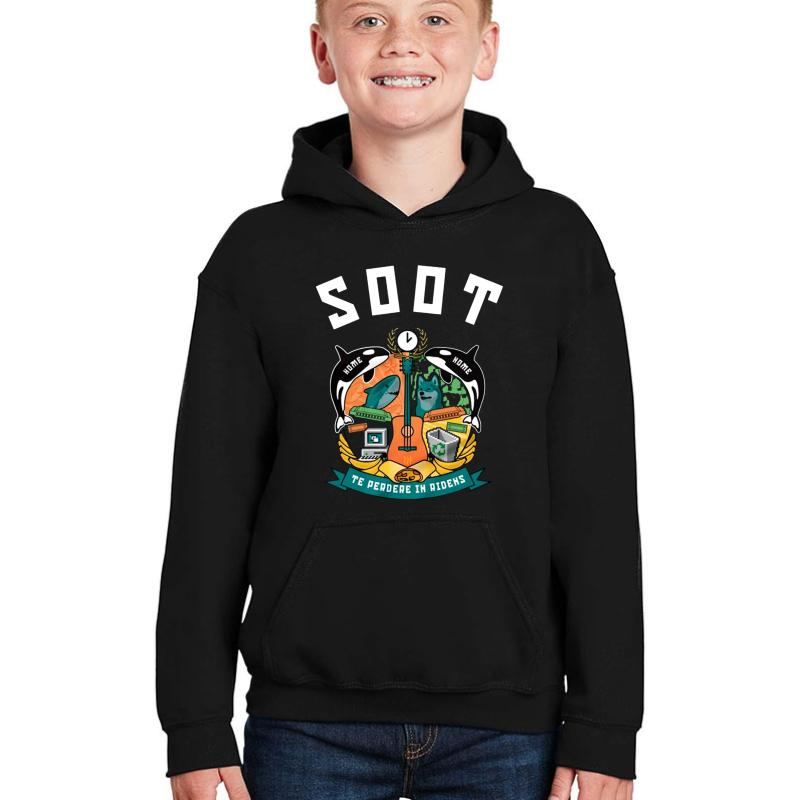 Wilbur Soot College Youth Hooded Sweatshirt Boy Black