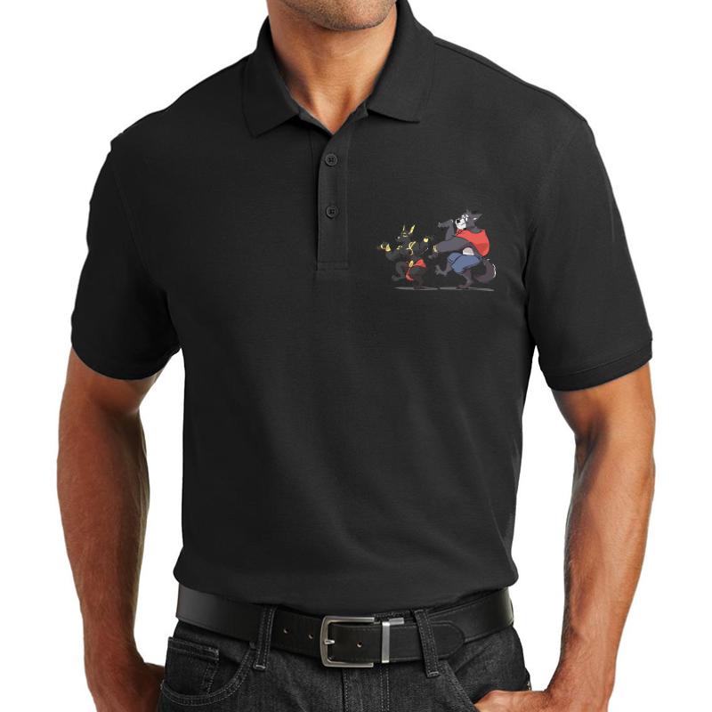 Adastra Unisex Polo Jersey Sport Shirt Men Black