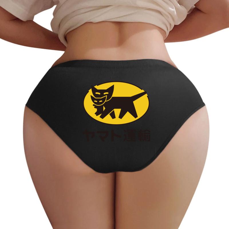 Yamato Transport Logo Women Underwear Panties Women Black