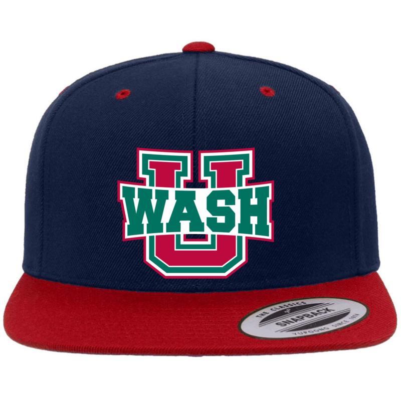 Washington St. Louis Bears Washington University Missouri St. Louis Mo Premium Flat Bill Snapback Cap  Navy