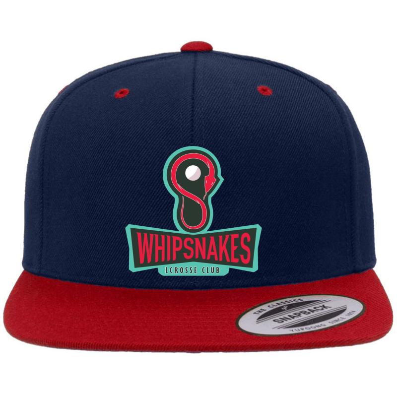 Whipsnakes Lacrosse Premium Flat Bill Snapback Cap  Navy