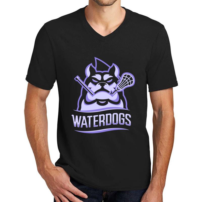 Waterdogs Lacrosse Club Unisex V-Neck T-Shirt Men Black