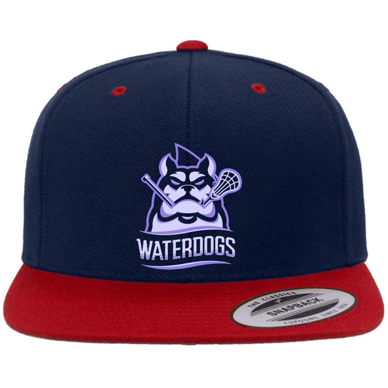 Waterdogs Lacrosse Club Premium Flat Bill Snapback Cap  Navy