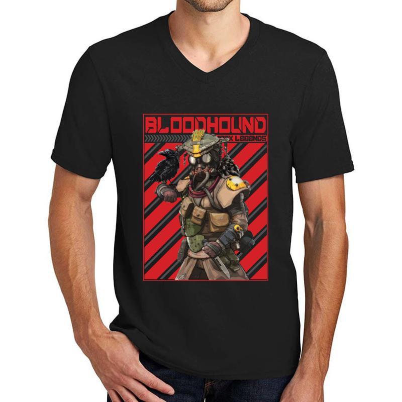 Apex Legends Bloodhound Unisex V-Neck T-Shirt Men Black