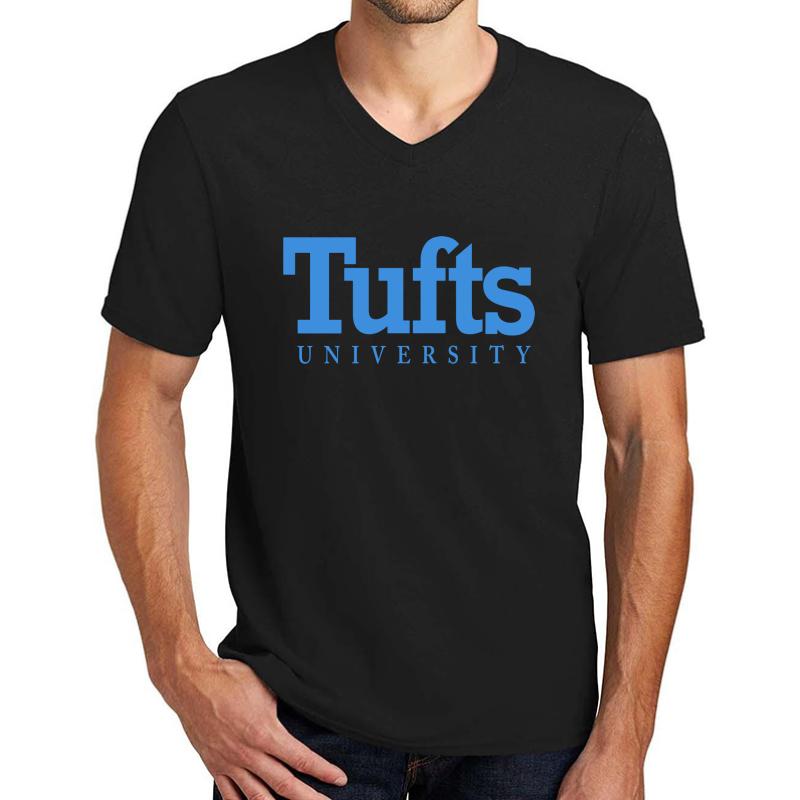 Tufts University Unisex V-Neck T-Shirt Men Black