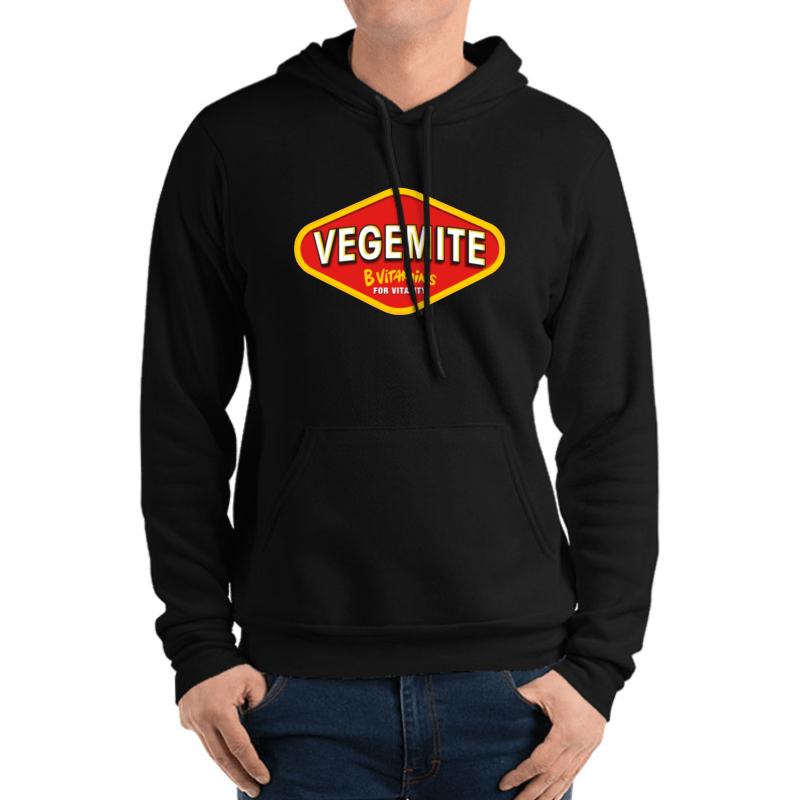 Vegemite Logo Shirt Unisex Hooded Sweatshirt Men Black