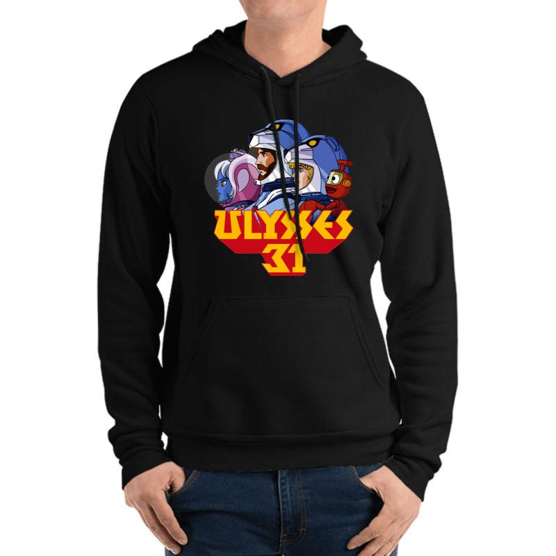 Ulysses 31 Unisex Hooded Sweatshirt Men Black