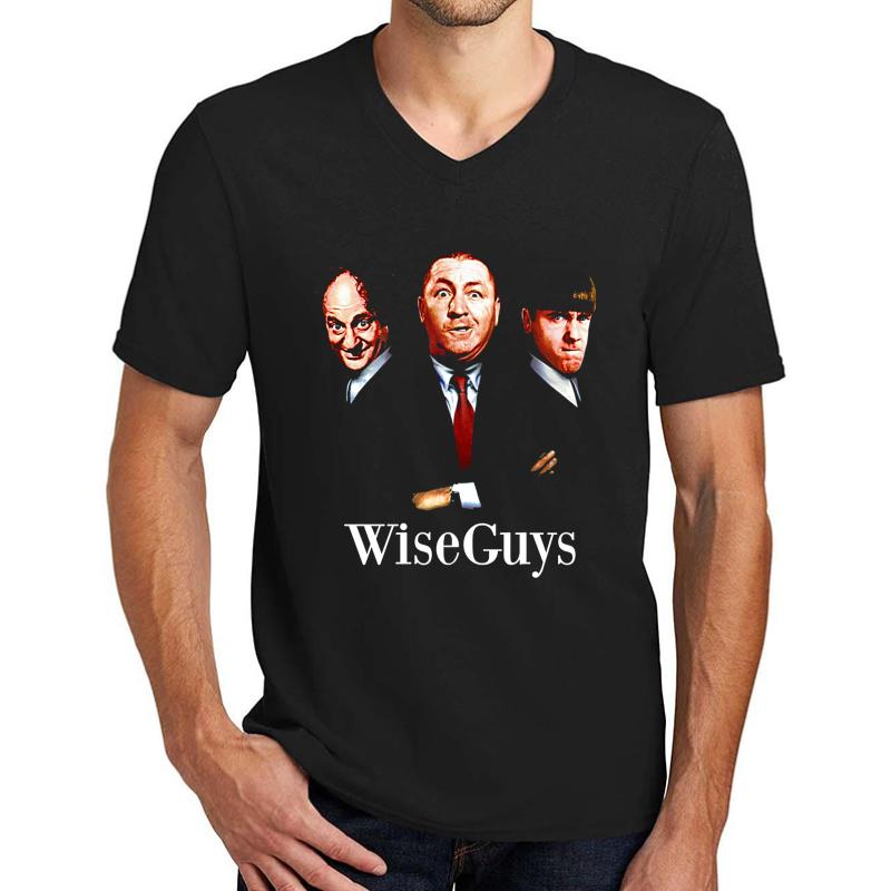 Wiseguys - The Three Stooges  Unisex V-Neck T-Shirt Men Black