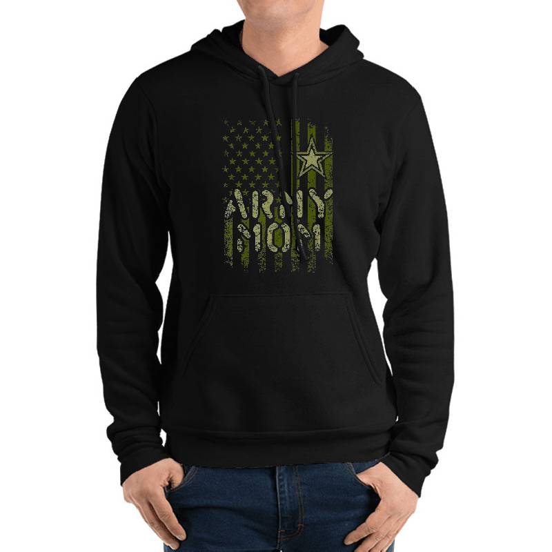 Army Mom TShirt American Flag Apparel Mothers Day Gift Flexfit Baseball Caps