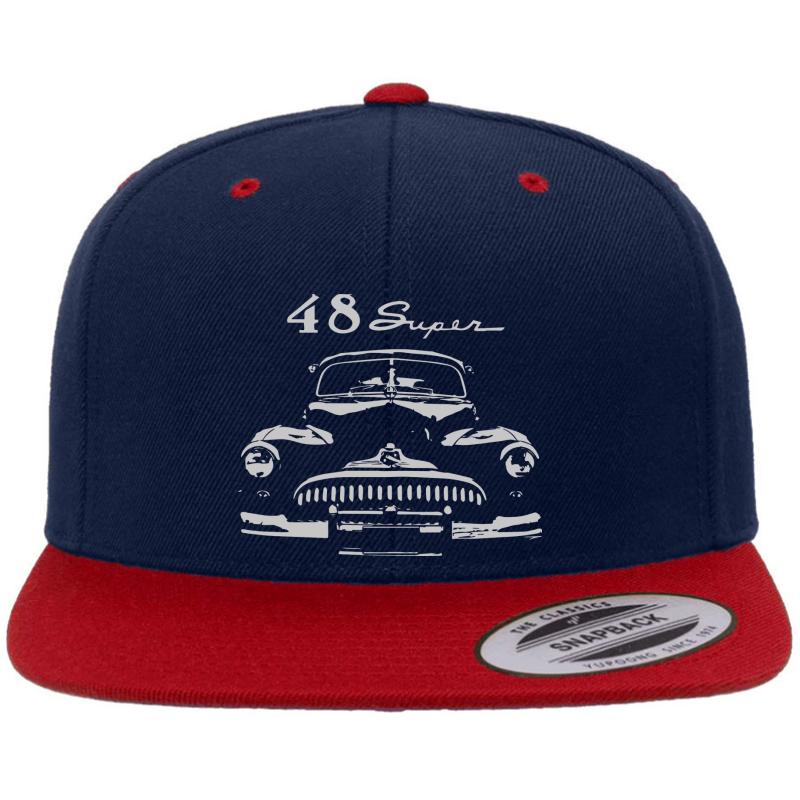 48 Buick Super Premium Flat Bill Snapback Cap  Navy