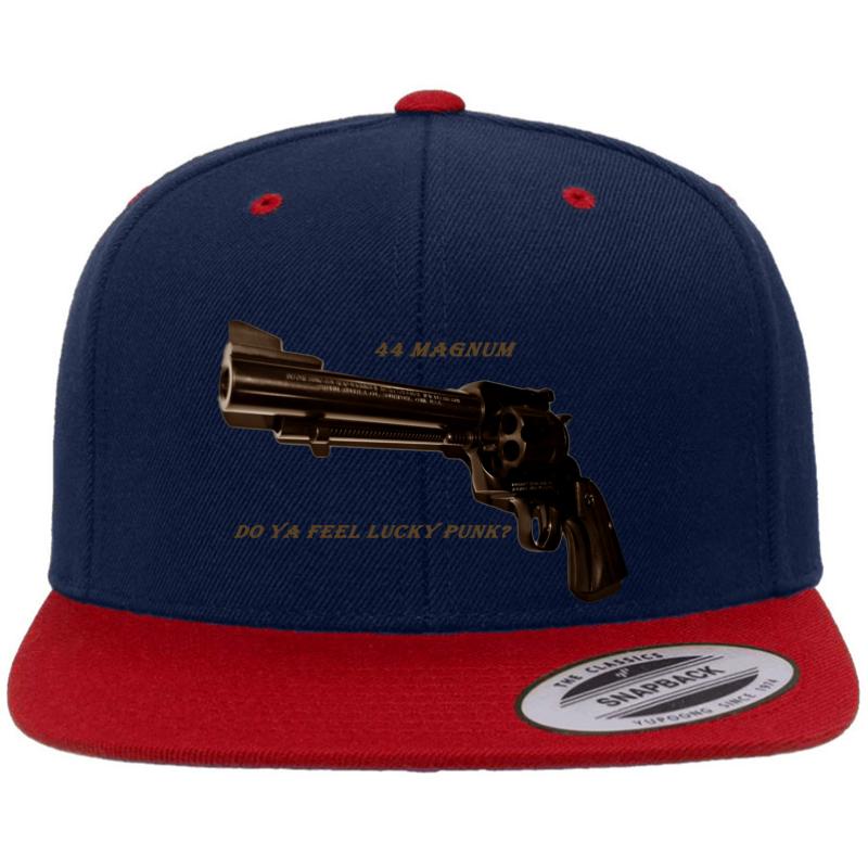 44 Magnum Premium Flat Bill Snapback Cap  Navy