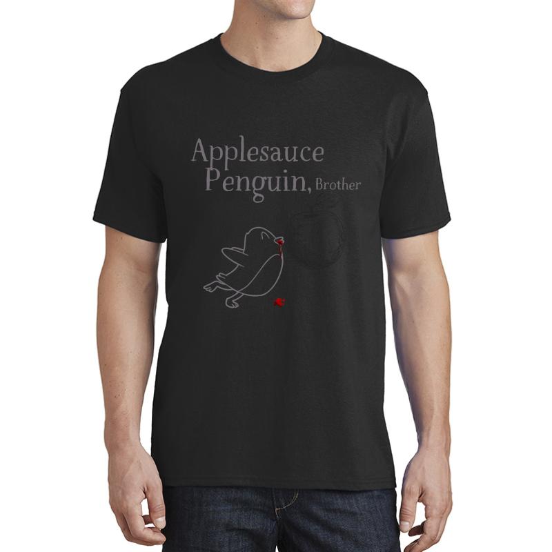 #Tvd Applesauce Penguin Brother Unisex T-Shirt Men Black