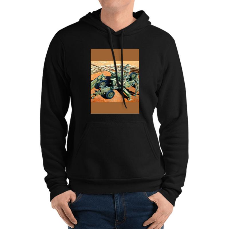 40Mm Bofors Unisex Hooded Sweatshirt Men Black