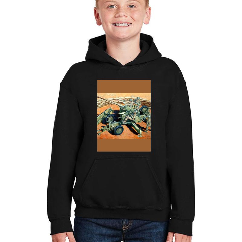 40Mm Bofors Youth Hooded Sweatshirt Boy Black