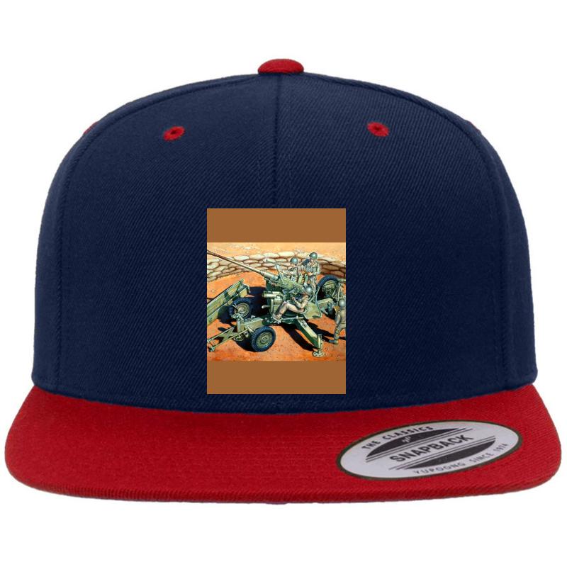 40Mm Bofors Premium Flat Bill Snapback Cap  Navy