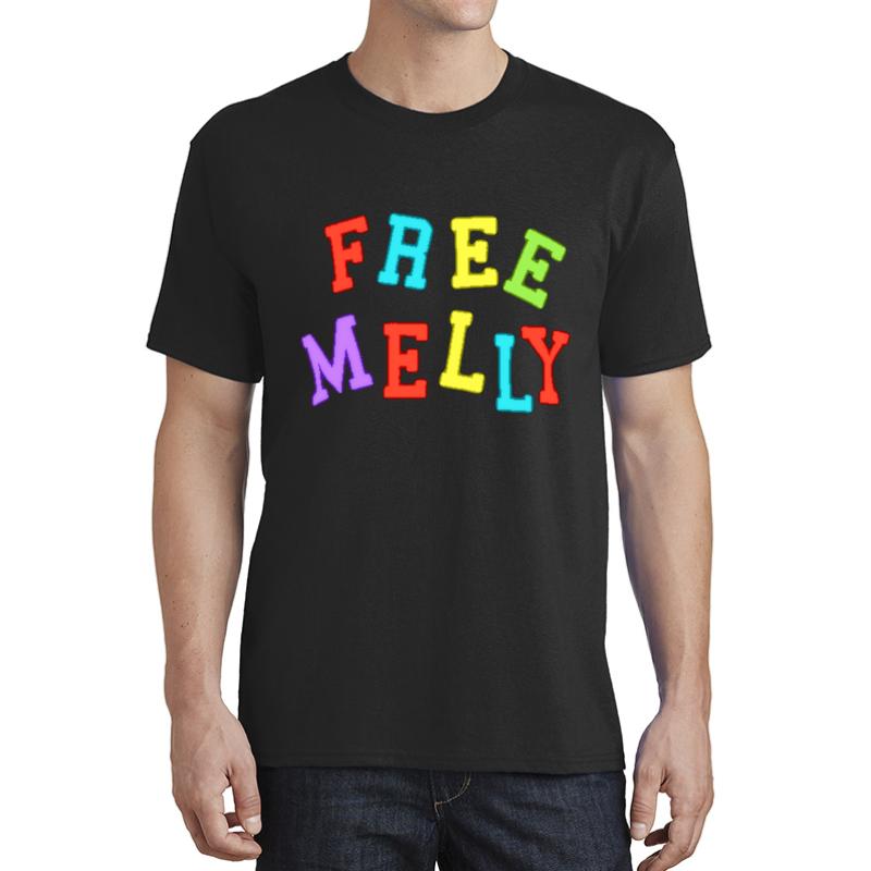 Ynw Melly Free Jail Unisex T-Shirt Men Black