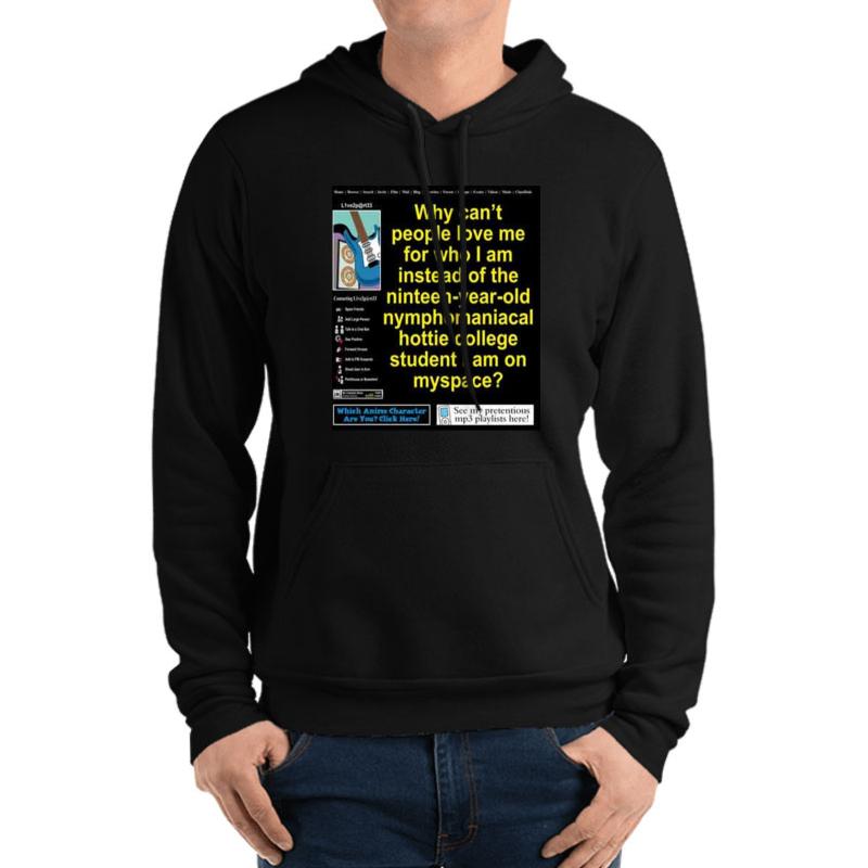 19Yro Nymphomaniac Unisex Hooded Sweatshirt Men Black