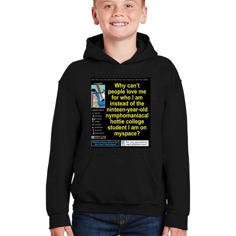 19Yro Nymphomaniac Youth Hooded Sweatshirt Boy Black