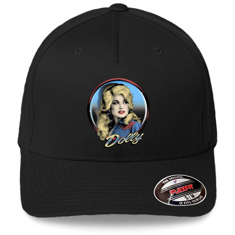 Vintage Retro Dolly Parton's Women Girls Flexfit Baseball Cap  Black