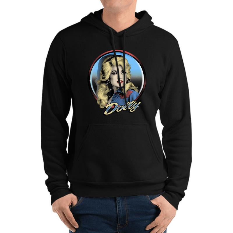 Vintage Retro Dolly Parton's Women Girls Unisex Hooded Sweatshirt Men Black