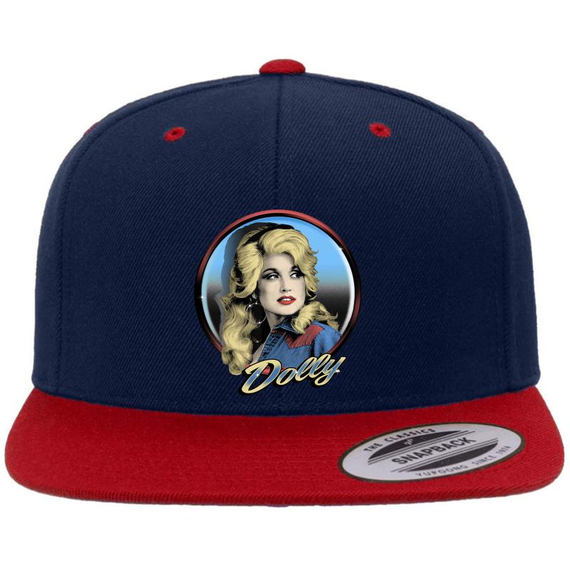 Vintage Retro Dolly Parton's Women Girls Premium Flat Bill Snapback Cap  Navy