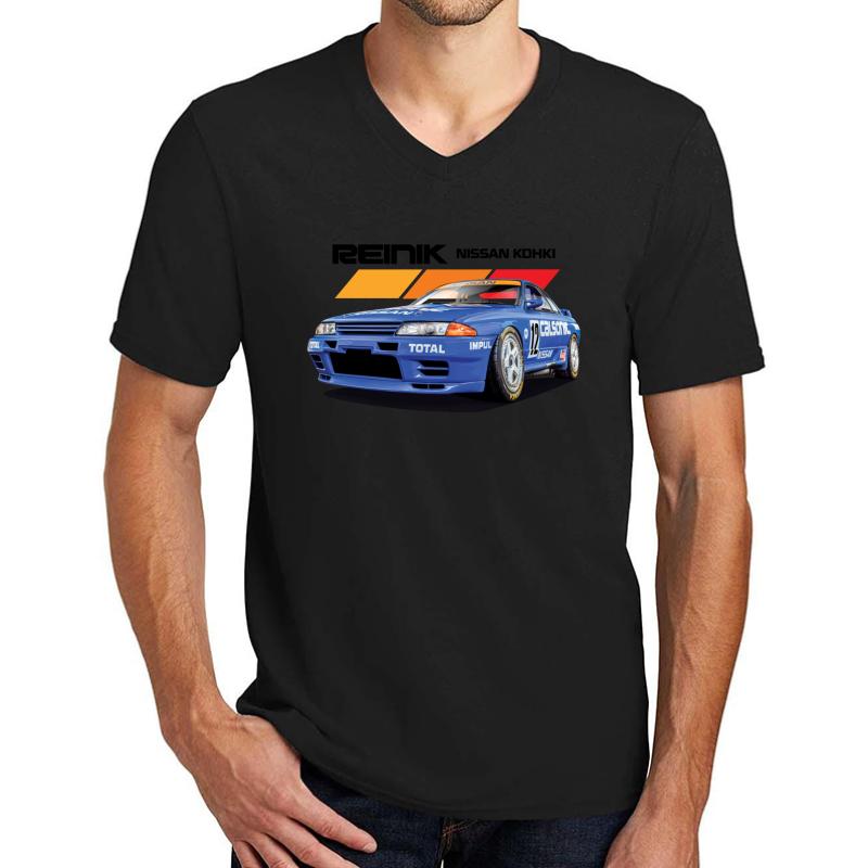 90S Style - Calsonic Gtr Unisex V-Neck T-Shirt Men Black