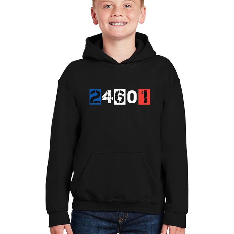 24601 Les Miserables  Youth Hooded Sweatshirt Boy Black