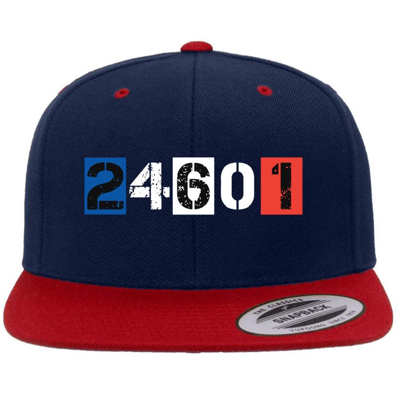 24601 Les Miserables  Premium Flat Bill Snapback Cap  Navy