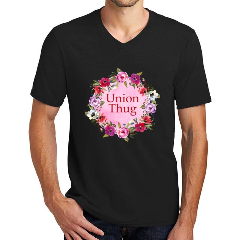 Union Thug Tee Unisex V-Neck T-Shirt Men Black