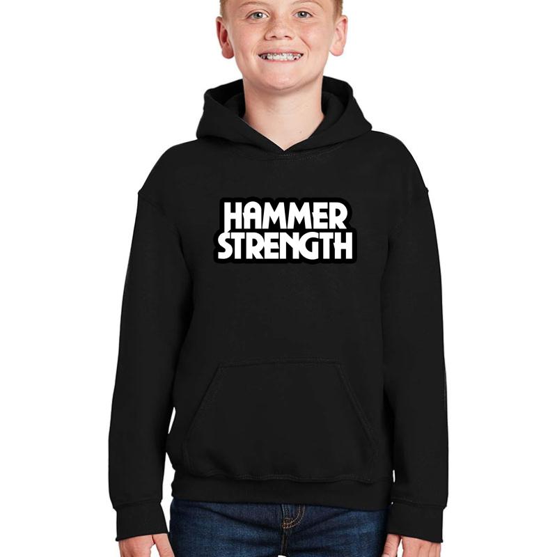 The Power Of Hammer Strength Youth Hooded Sweatshirt Boy Black