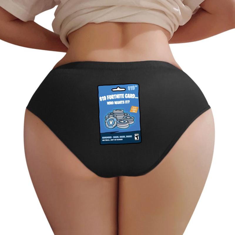 $19 Fortnite Card Women Underwear Panties Women Black