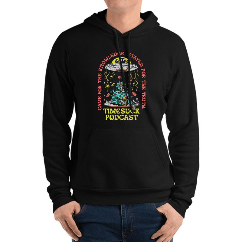 Timesuck Podcast M-Erch Knowledge Truth 1 Gift For Fans For Men And Women Gift Mother Day Father Day Unisex Hooded Sweatshirt Men Black